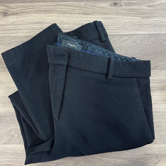 Theory Treeca 2 cropped wool-blend slim-leg pants - Picture 1 of 6